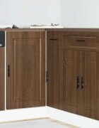 vidaXL Кухненски шкаф Porto кафяв дъб инженерна дървесина