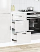 vidaXL Кухненски шкаф "Porto" с висок гланц бяло инженерно дърво