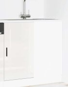 vidaXL Кухненски шкаф "Porto" с висок гланц бяло инженерно дърво