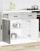 vidaXL Кухненски шкаф Porto сив сонома инженерно дърво