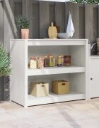 vidaXL Кухненски шкаф с рафт MEPPEL Бяло 106 x 55 x 92 cm