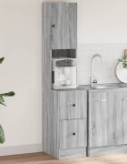 vidaXL Кухненски шкаф сив сонома 35x50x180 см инженерно дърво