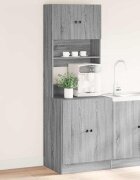vidaXL Кухненски шкаф сив сонома 60x50x180 см инженерно дърво