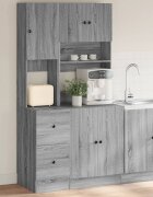 vidaXL Кухненски шкаф сив сонома 95x50x180 см инженерно дърво