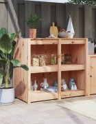 vidaXL Кухненски шкаф за открито MEPPEL 106x55x92 см бор масив