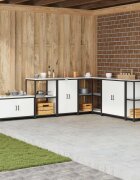 vidaXL Кухненски шкаф за съхранение HATTEM Бяло 60 x 50 x 92 см