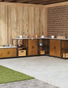 vidaXL Кухненски шкаф за съхранение HATTEM Ръждясало 60 x 50 x 92 см