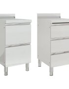 vidaXL Кухненски шкафове за търговци 2 бр. 50x60x96 см неръждаема стомана