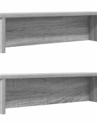 vidaXL Кухненски стелажи подреждащи се 2 бр сива сонома 50x15x16 см