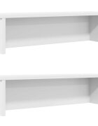 vidaXL Кухненски стелажи стифиращи се 2 бр. Бели 50x15x16 см