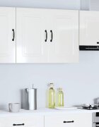 vidaXL Кухненски стенен шкаф Kalmar бял гланц инженерно дърво