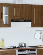 vidaXL Кухненски стенен шкаф Kalmar кафяв дъб инженерно дърво