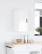 vidaXL Кухненски стенен шкаф Porto бял гланц инженерно дърво