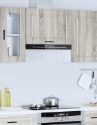 vidaXL Кухненски стенен шкаф Porto сив сонома инженерно дърво