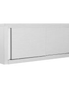 vidaXL Кухненски стенен шкаф с плъзгащи врати 120x40x50 см стомана