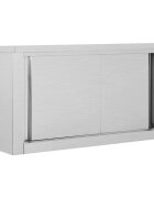 vidaXL Кухненски стенен шкаф с плъзгащи врати 90x40x50 см стомана