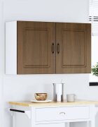 vidaXL Кухненски стенни шкафове 2 бр. Kalmar кафяв дъб инженерно дърво