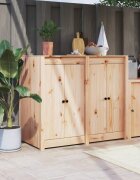 vidaXL Кухненски вратички за открито MEPPEL 2 бр 50x9x82 см бор масив