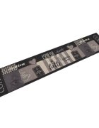 vidaXL Кухненско килимче миещо Coffee черно 60x300 см кадифе