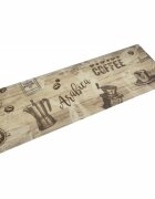 vidaXL Кухненско килимче миещо Coffee кафяво 60x180 см кадифе