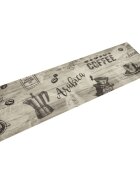 vidaXL Кухненско килимче миещо Coffee сиво 45x150 см кадифе