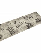 vidaXL Кухненско килимче миещо Coffee сиво 60x180 см кадифе