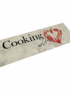 vidaXL Кухненско килимче миещо Cooking пипер 60x180 см кадифе