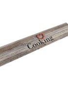 vidaXL Кухненско килимче миещо Cooking сиво 60x300 см кадифе