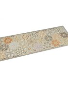 vidaXL Кухненско килимче миещо шестоъгълници пастел 45x150 см кадифе