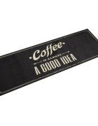 vidaXL Кухненско килимче миещо текст Coffee 60x180 см кадифе
