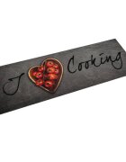 vidaXL Кухненско килимче миещо текст Cooking 60x180 см кадифе