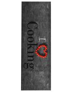 vidaXL Кухненско килимче перимо надпис Cooking 45x150 см