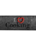 vidaXL Кухненско килимче перимо надпис "Cooking" 60x300 см