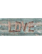 vidaXL Кухненско килимче перимо надпис "Love" 60x300 см