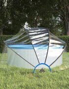 vidaXL Купол за басейн 315x158 см PVC