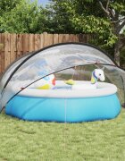 vidaXL Купол за басейн 336 x 322 x 160 см ПВЦ Прозрачен