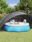 vidaXL Купол за басейн 500 x 500 x 236 cm 185T полиестер с PU покритие