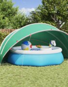 vidaXL Купол за басейн 500 x 500 x 236 см 185T полиестер с PU покритие