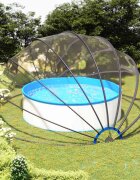 vidaXL Купол за басейн 559x275 см