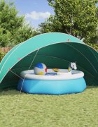 vidaXL Купол за басейн 592 x 590 x 275 см 185T полиестер с PU покритие
