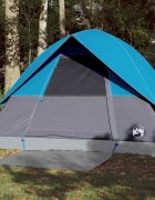 vidaXL Куполна къмпинг палатка 3-местна синя водоустойчива