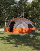 vidaXL Куполна палатка с покрив Сив и оранжев 475 х 475 х 235 см тафта