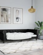 vidaXL Кушетка черна 100x200 см изкуствена кожа