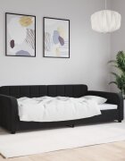 vidaXL Кушетка черна 100x200 см кадифе