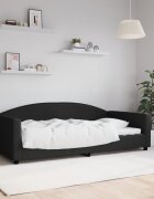 vidaXL Кушетка черна 100x200 см плат