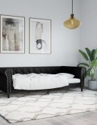 vidaXL Кушетка черна 80x200 см изкуствена кожа