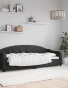 vidaXL Кушетка черна 80x200 см плат