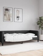 vidaXL Кушетка черна 80x200 см плат