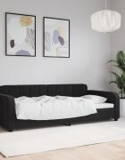 vidaXL Кушетка черна 90x190 см кадифе