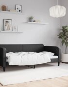 vidaXL Кушетка черна 90x190 см плат